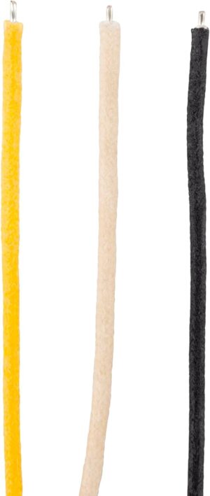 Fender Pure Vintage Cloth Wire 22 AWG 5-Foot Black White Yellow 0990846005 - Image 2
