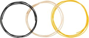 Fender Pure Vintage Cloth Wire 22 AWG 5-Foot Black White Yellow 0990846005