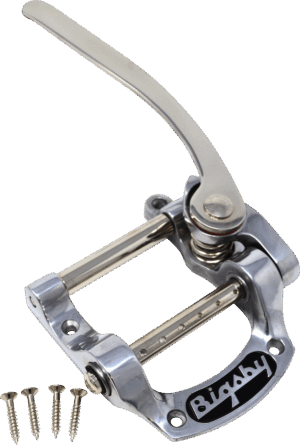 Bigsby B5P Pinless String-Thru Vibrato Tailpiece Polished Aluminum 1804952575